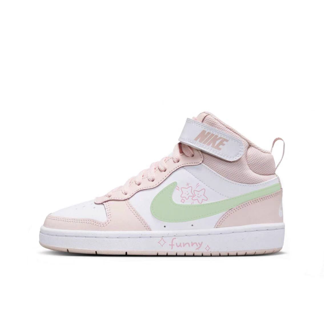 Court Milk Green Peach Pink Mid top детские скейтбординг кроссовки для подростков Nike, розовый
Court Milk Green Peach Pink Mid top детские скейтбординг кроссовки для подростков Nike, розовый