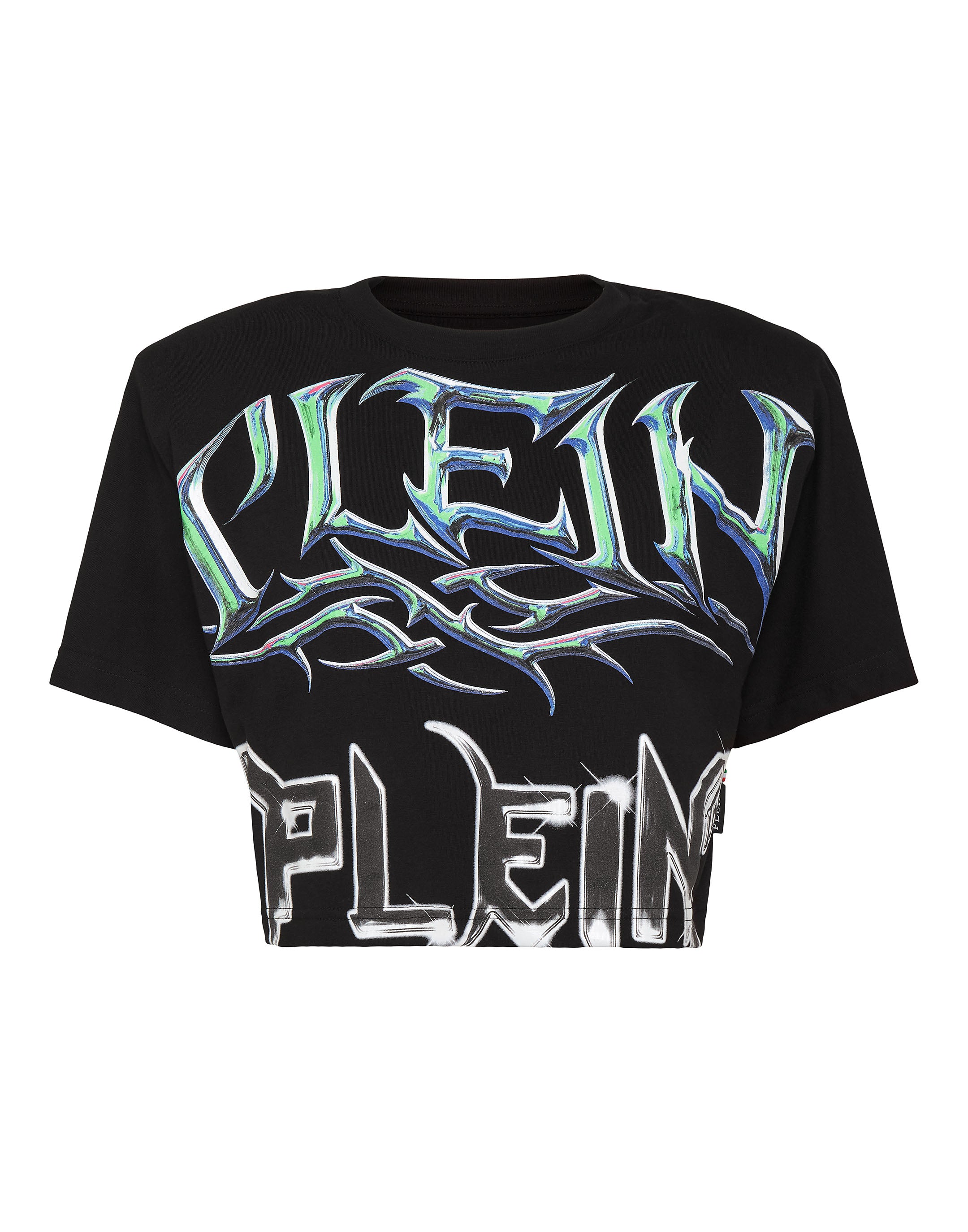 Укороченный топ с подкладкой на плечах с надписью PHILIPP PLEIN, черный
Укороченный топ с подкладкой на плечах с надписью PHILIPP PLEIN, черный