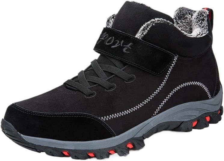 Мужские теплые зимние ботинки, утепленные мехом водонепроницаемые зимние туфли, противоскользящие легкие ботинки до щиколотки для походов и спорта Hchctry, черный
Мужские теплые зимние ботинки, утепленные мехом водонепроницаемые зимние туфли, противоскользящие легкие ботинки до щиколотки для походов и спорта Hchctry, черный