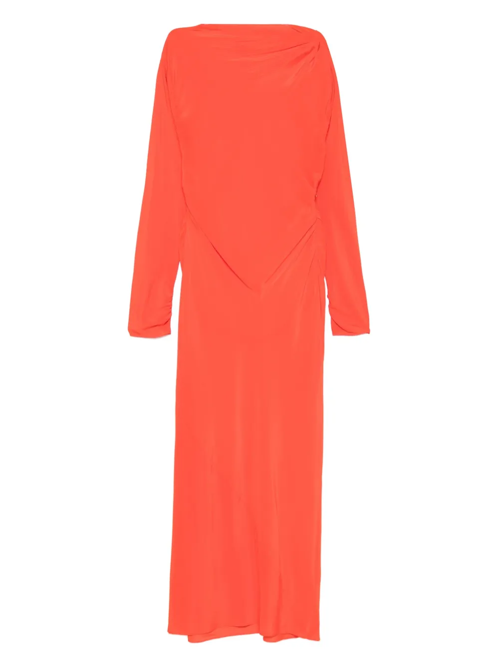 Драпированное платье миди с длинными рукавами SIR., оранжевый
Драпированное платье миди с длинными рукавами SIR., оранжевый