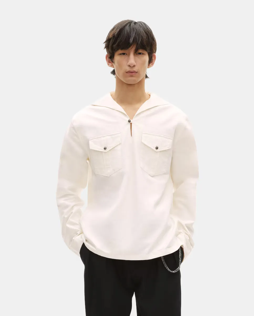 Мужская рубашка с рукавами, матросским воротником и нагрудными карманами The Kooples, бежевый
Мужская рубашка с рукавами, матросским воротником и нагрудными карманами The Kooples, бежевый