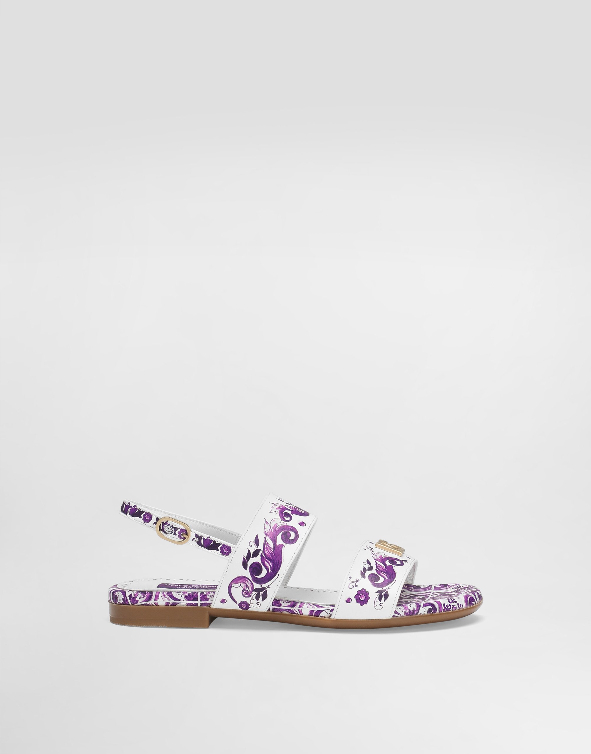 Босоножки из телячьей кожи с принтом в стиле майолика Dolce&Gabbana, мультиколор
Босоножки из телячьей кожи с принтом в стиле майолика Dolce&Gabbana, мультиколор