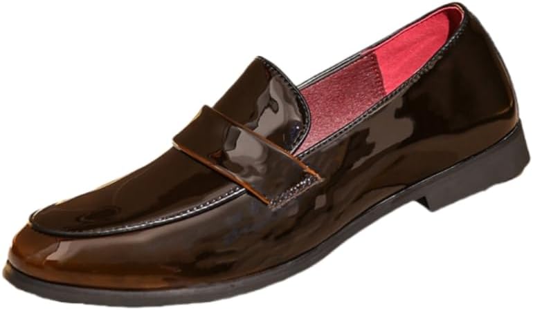 Мужские кожаные лоферы большого размера - деловые повседневные туфли с однослойной конструкцией и дышащим комфортным дизайном Hoalox, коричневый
Мужские кожаные лоферы большого размера - деловые повседневные туфли с однослойной конструкцией и дышащим комфортным дизайном Hoalox, коричневый