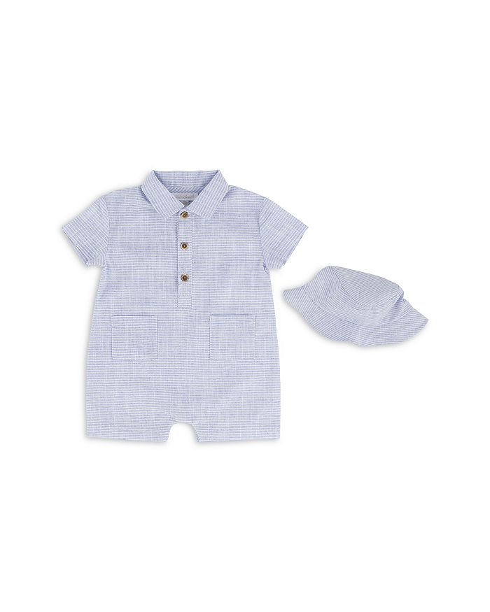 Детский комплект с полосками: комбинезон и шапочка для мальчика - Baby Miniclasix, синий
Детский комплект с полосками: комбинезон и шапочка для мальчика - Baby Miniclasix, синий