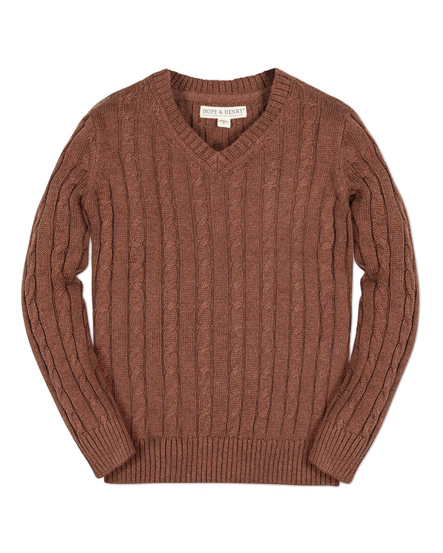 Хоуп энд Хенри свитер с V-образным вырезом и косой HOPE & HENRY, коричневый
Хоуп энд Хенри свитер с V-образным вырезом и косой HOPE & HENRY, коричневый