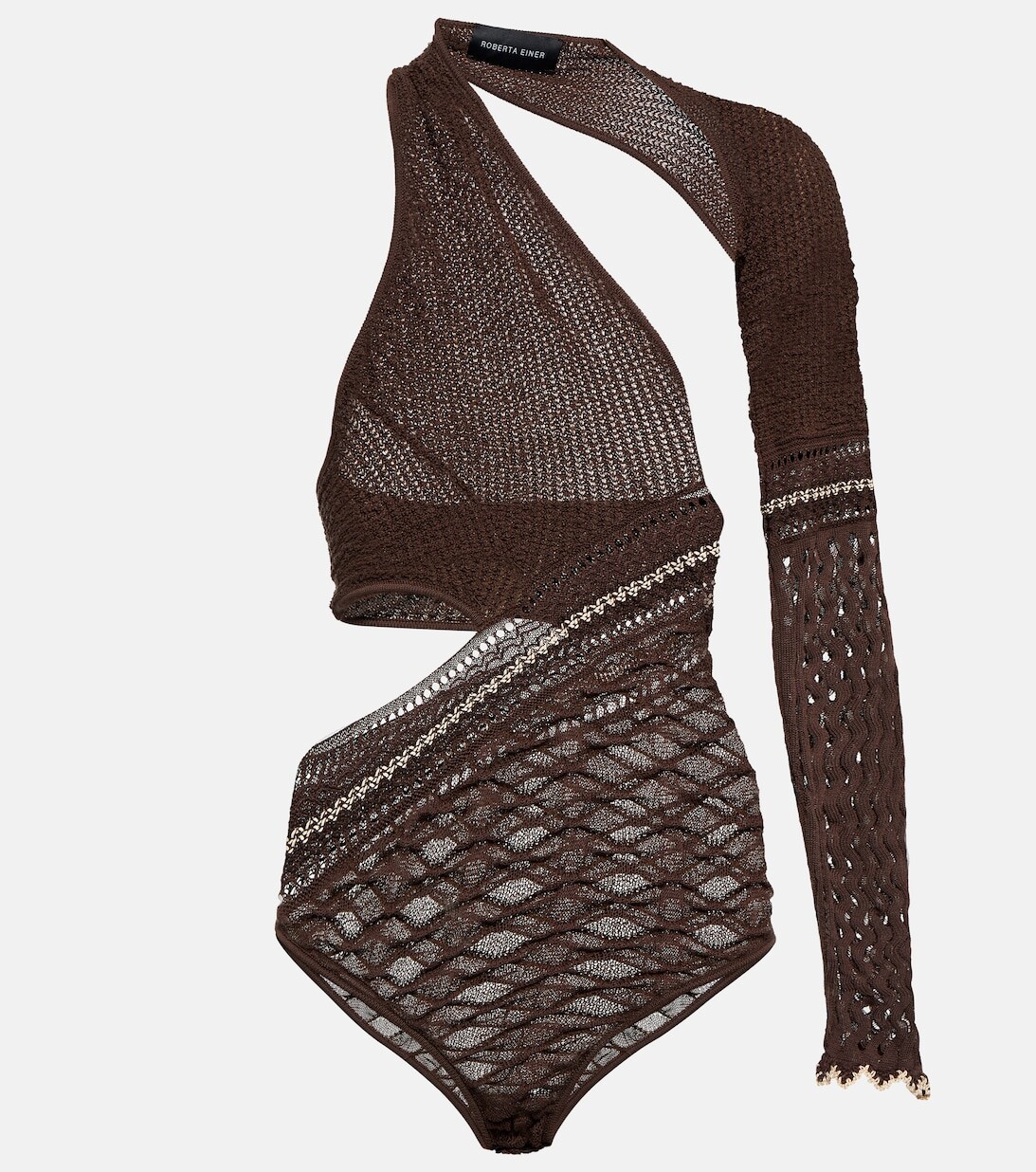 Трикотажное боди асимметричного кроя Dina ROBERTA EINER, коричневый
Трикотажное боди асимметричного кроя Dina ROBERTA EINER, коричневый