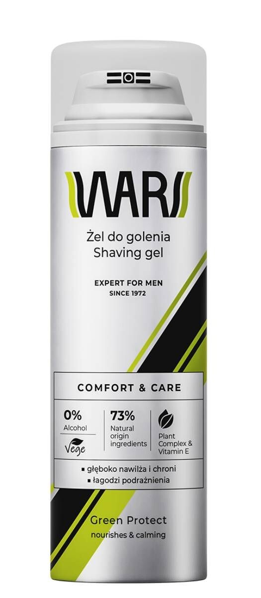 Гель для бритья Wars Expert For Men Green Protect, 200 мл
Гель для бритья Wars Expert For Men Green Protect, 200 мл