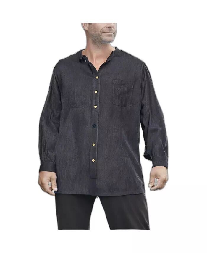 Рубашка мужская из марли с воротником-стойкой для больших и высоких KingSize, черный
Рубашка мужская из марли с воротником-стойкой для больших и высоких KingSize, черный