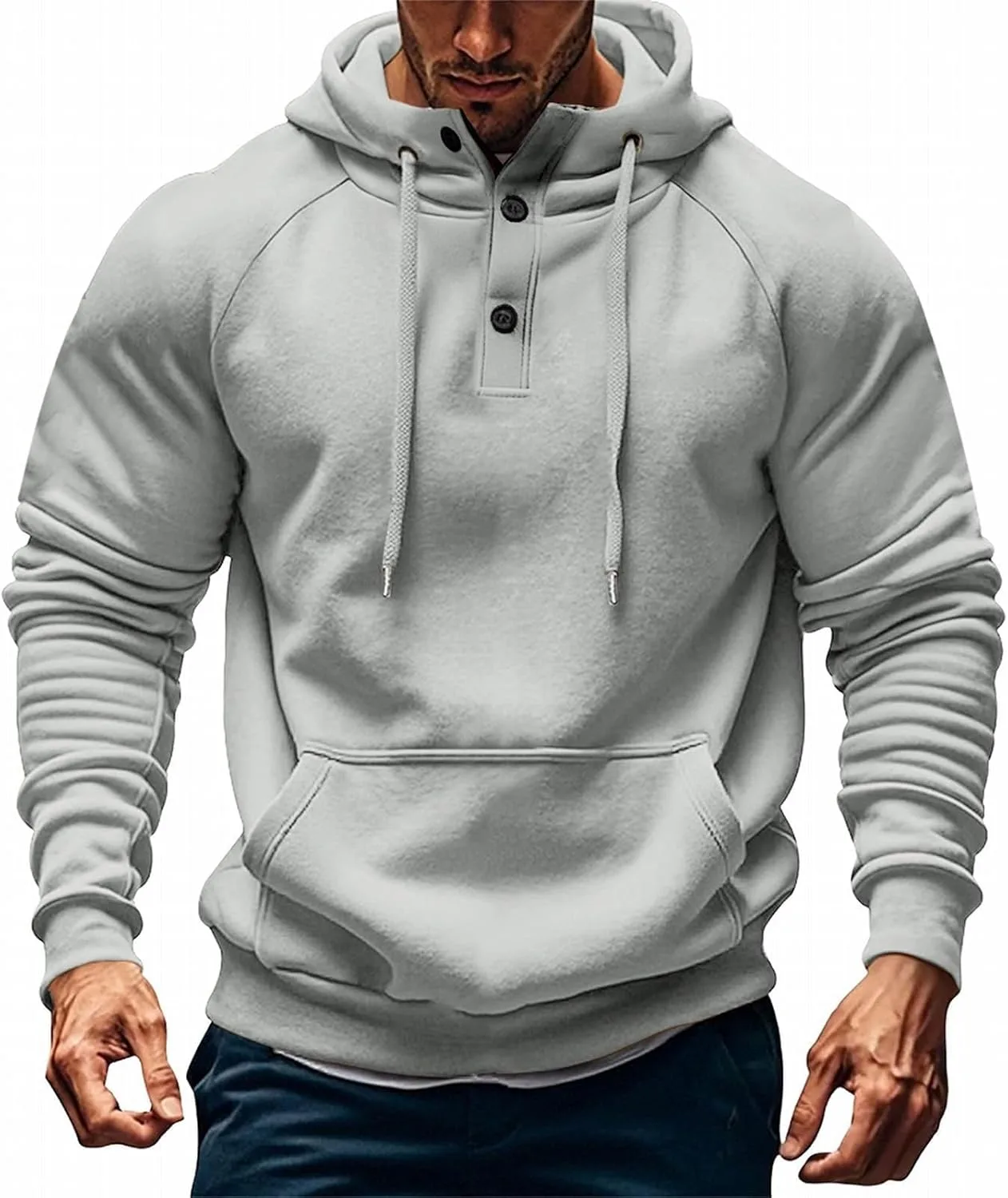 Толстовка с капюшоном на четверть пуговицы мужская, Slim Fit, с карманами
Толстовка с капюшоном на четверть пуговицы мужская, Slim Fit, с карманами