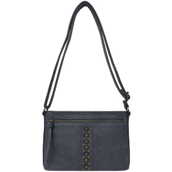 Антикварная сумка через плечо с заклепками из гальки Bueno Of California, синий 
Антикварная сумка через плечо с заклепками из гальки Bueno Of California, синий