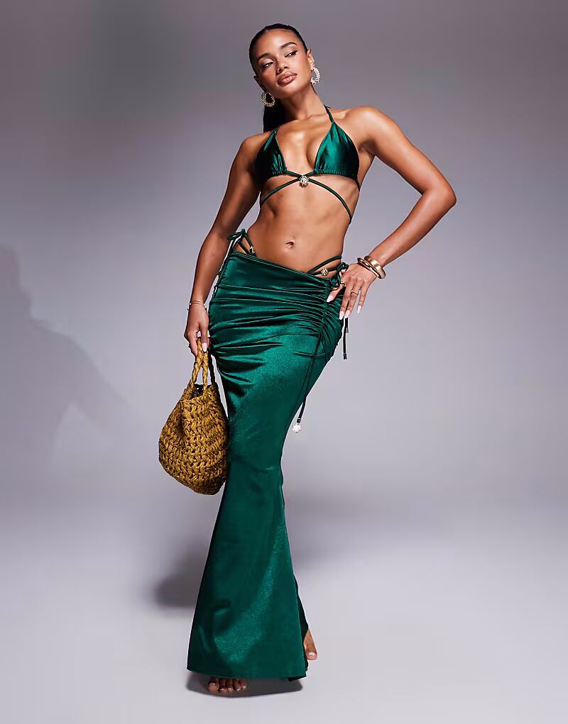 Юбка макси Palm цвета изумрудно-зеленый Simmi London
Юбка макси Palm цвета изумрудно-зеленый Simmi London