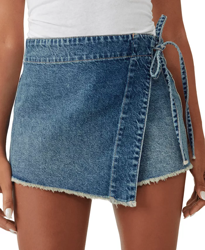 Женская мини-юбка-шорты Emmy из хлопкового денима Free People, синий
Женская мини-юбка-шорты Emmy из хлопкового денима Free People, синий