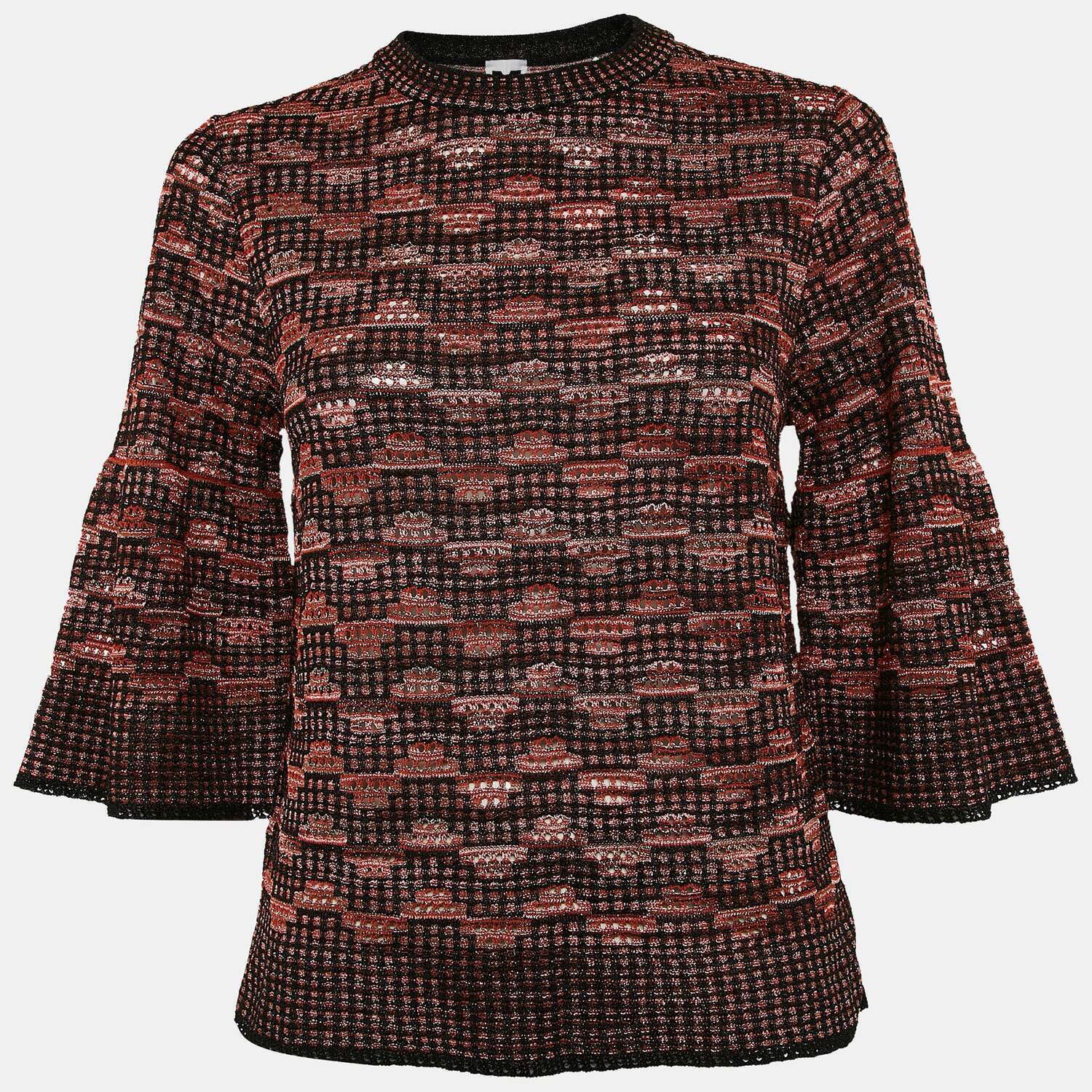 M Missoni Вязаный свитер Missoni черного/разноцветного цвета с перфорированным узором
M Missoni Вязаный свитер Missoni черного/разноцветного цвета с перфорированным узором