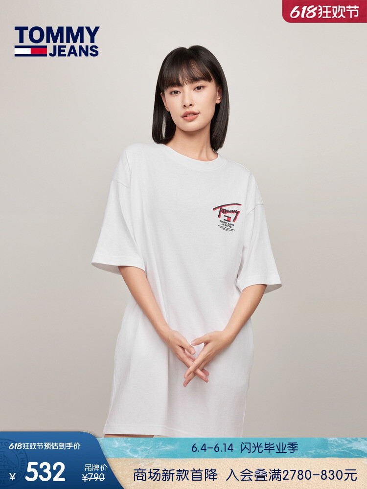 Платье-футболка Tommy Hilfiger с фирменным принтом, белый
Платье-футболка Tommy Hilfiger с фирменным принтом, белый