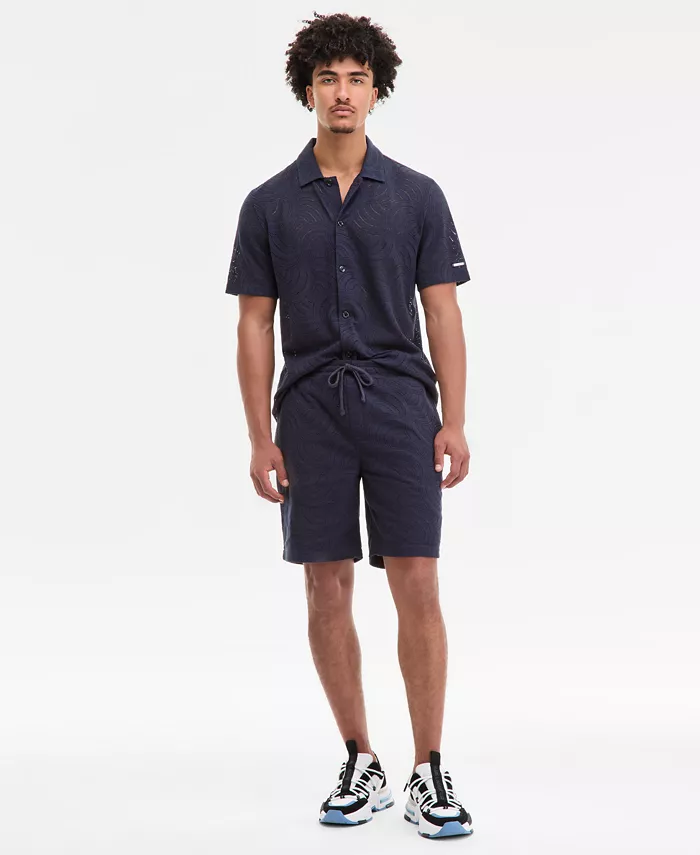 Мужские шорты Regular-Fit с открытым плетением жаккарда, длина 8-1/2" KARL LAGERFELD PARIS, синий
Мужские шорты Regular-Fit с открытым плетением жаккарда, длина 8-1/2" KARL LAGERFELD PARIS, синий