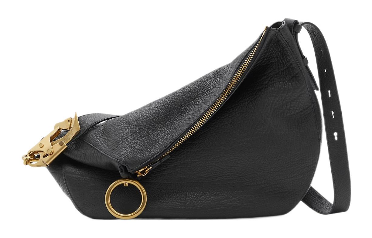 Burberry Женская черная кожаная сумка через плечо среднего размера
Burberry Женская черная кожаная сумка через плечо среднего размера