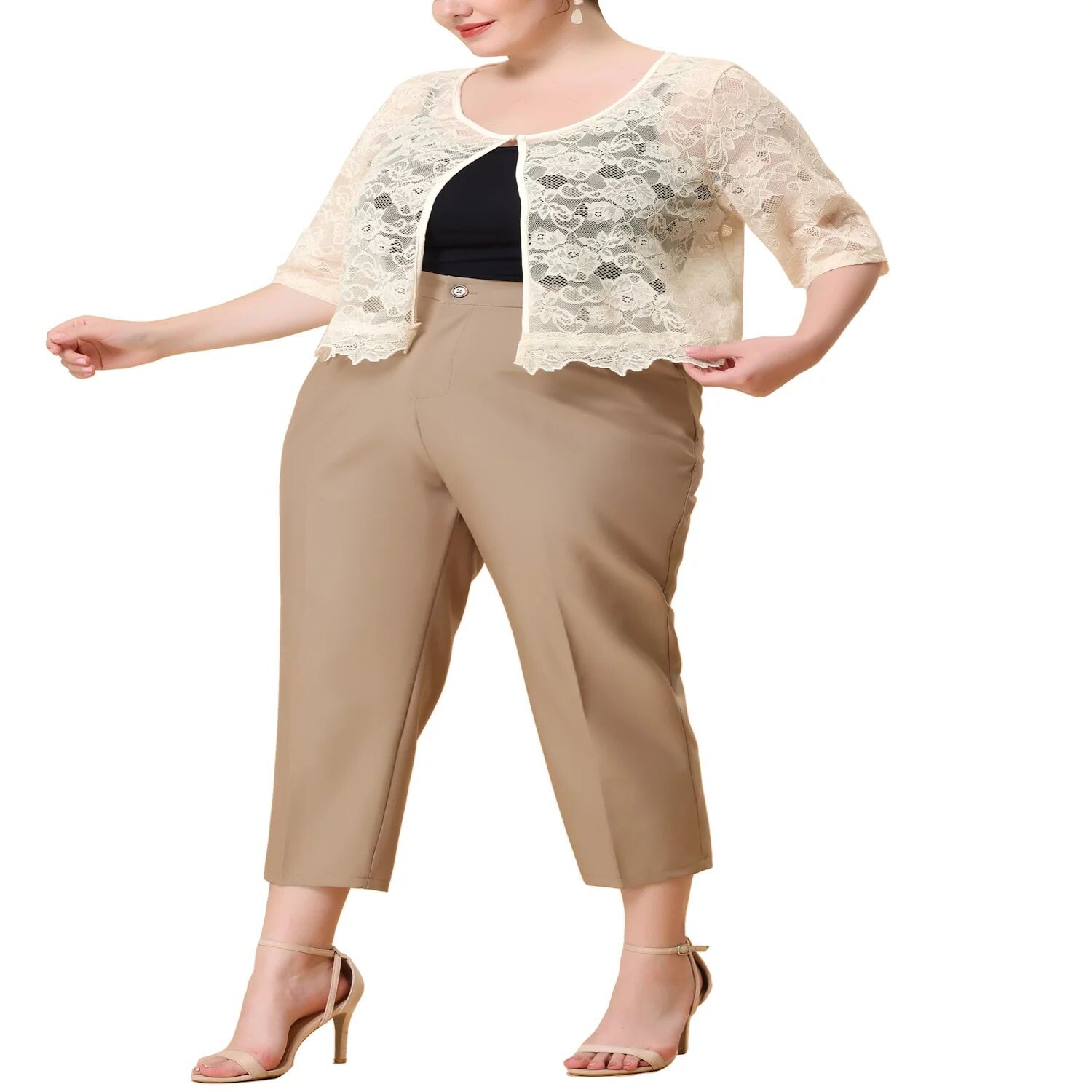 Женский кардиган больших размеров из прозрачного кружева с цветочным принтом и открытым передом с плечами Agnes Orinda, черный
Женский кардиган больших размеров из прозрачного кружева с цветочным принтом и открытым передом с плечами Agnes Orinda, черный