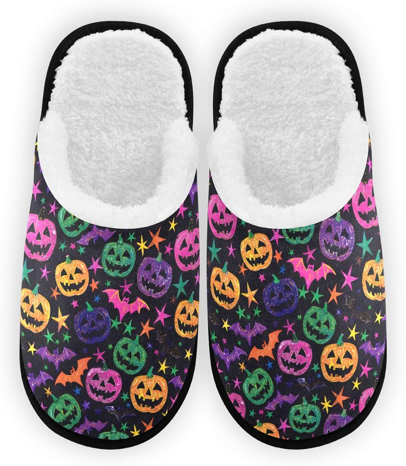 Тапочки ZOEO для женщин и мужчин с рисунком Хэллоуин: тыквы, звезды, летучие мыши, мягкие, для путешествий, отеля, спа, дома, с нескользящей подошвой, Multicolor
Тапочки ZOEO для женщин и мужчин с рисунком Хэллоуин: тыквы, звезды, летучие мыши, мягкие, для путешествий, отеля, спа, дома, с нескользящей подошвой, Multicolor