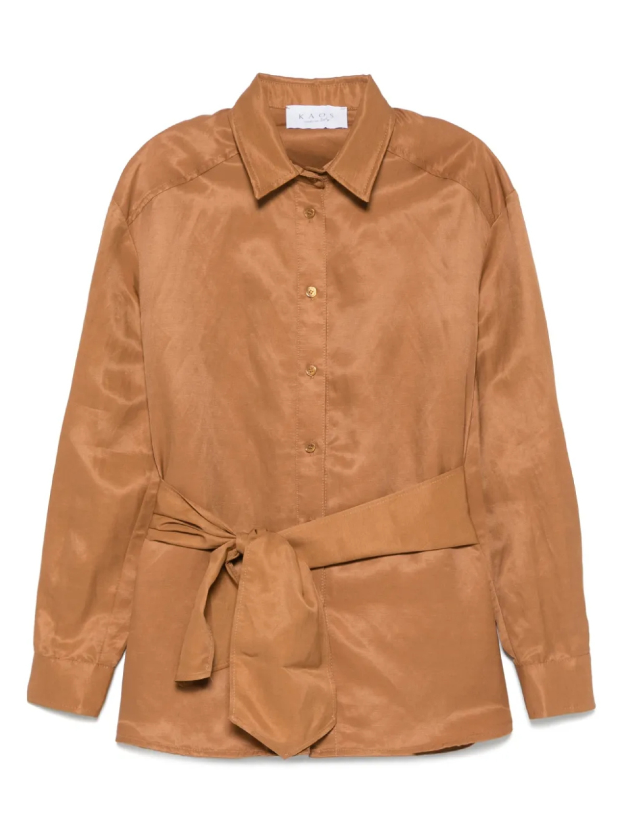 Рубашка с поясом kaos, коричневый
Рубашка с поясом kaos, коричневый