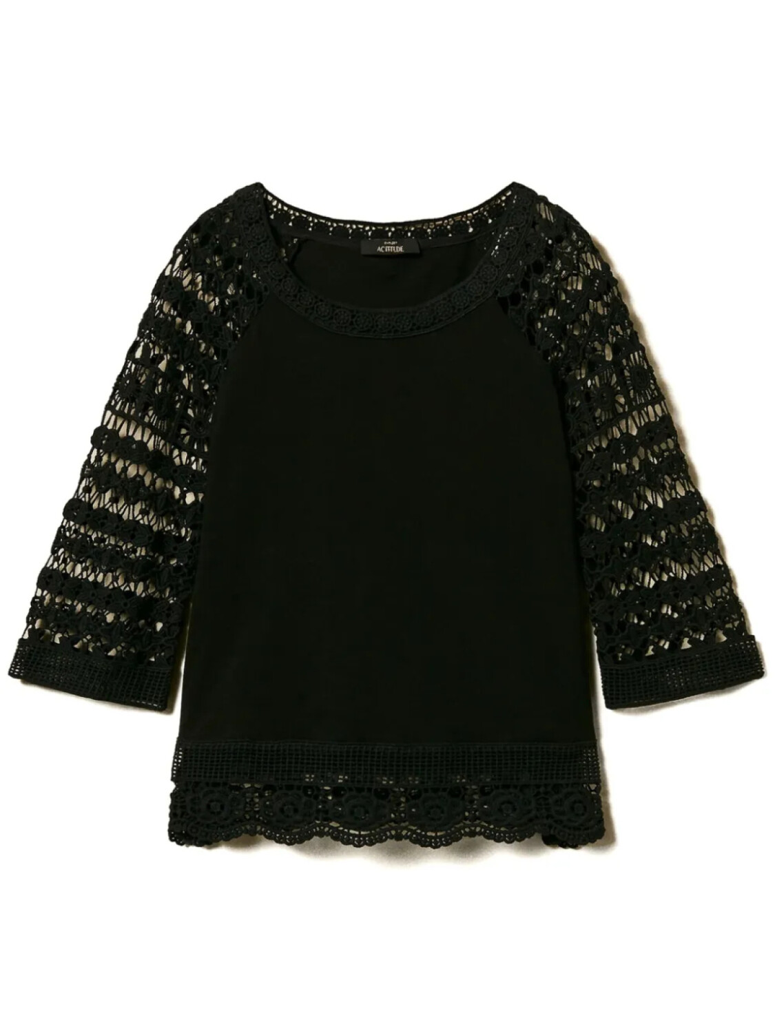 Блузка TWINSET с деталями макраме, черный
Блузка TWINSET с деталями макраме, черный