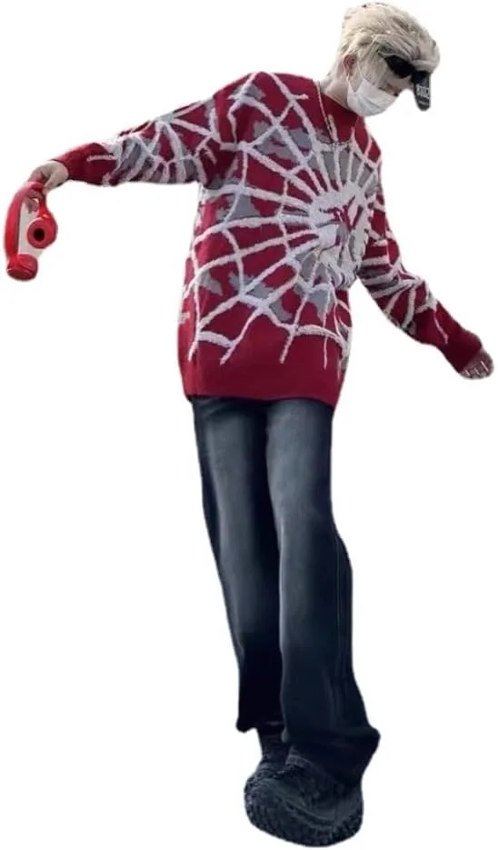 Мужской свитер оверсайз с паутиной Hesaco
Мужской свитер оверсайз с паутиной Hesaco