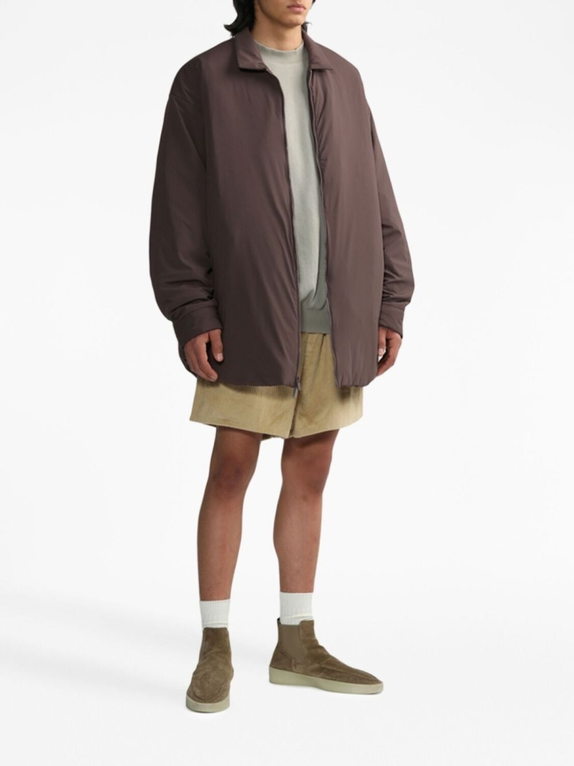 FEAR OF GOD ESSENTIALS куртка-рубашка на молнии с нашивкой-логотипом, фиолетовый
FEAR OF GOD ESSENTIALS куртка-рубашка на молнии с нашивкой-логотипом, фиолетовый