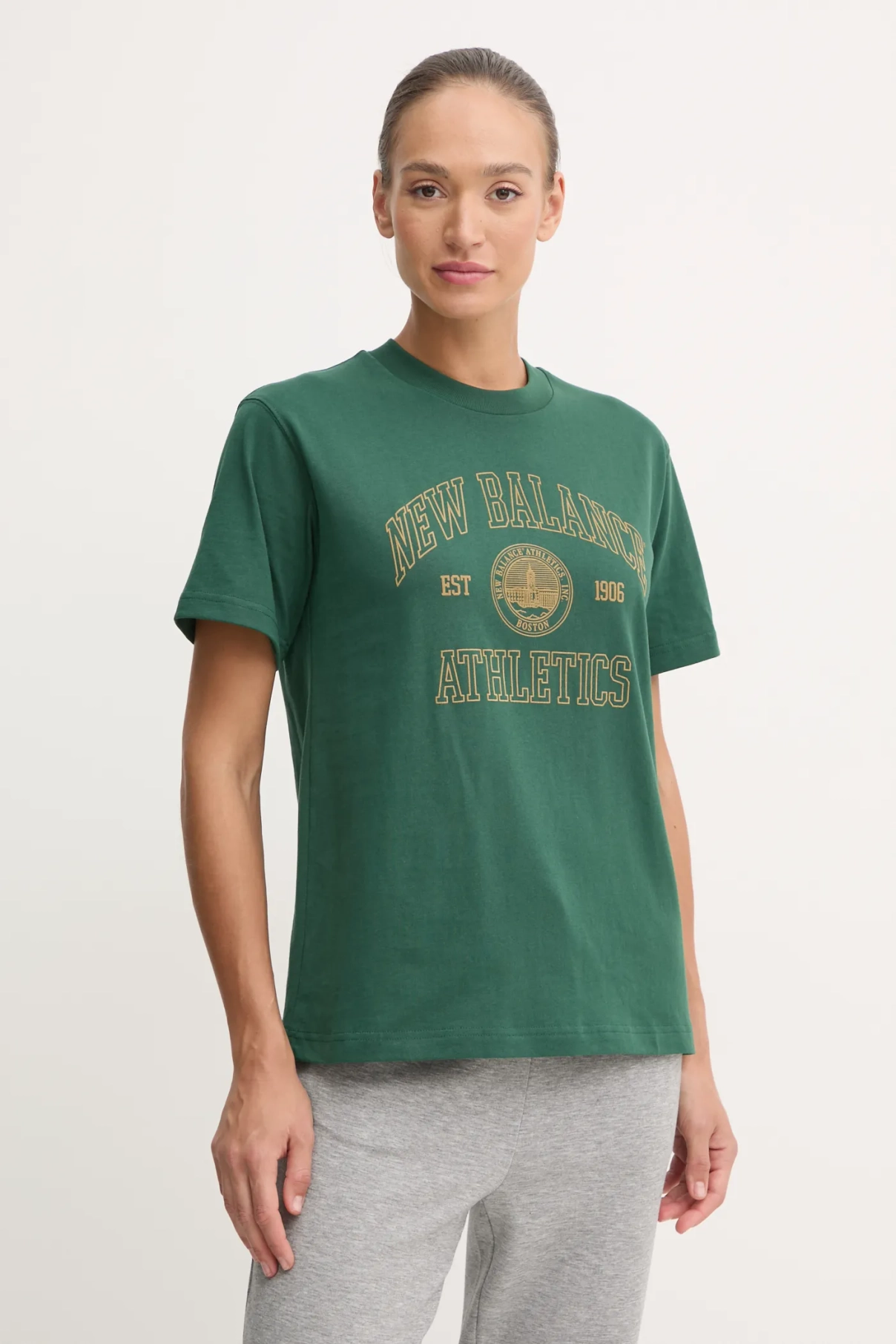 Хлопковая футболка New Balance, зеленый
Хлопковая футболка New Balance, зеленый
