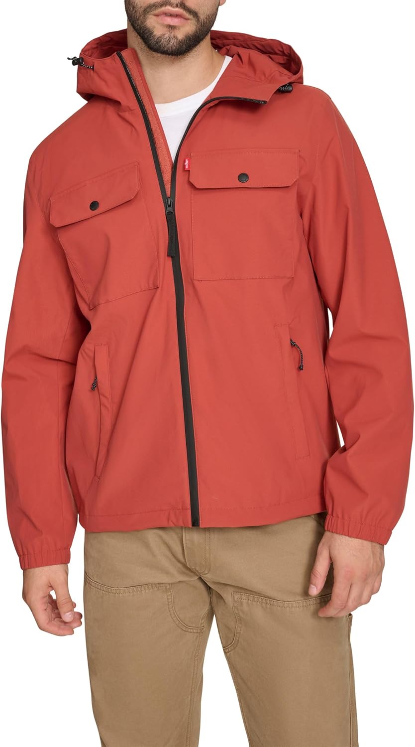 Мужская водонепроницаемая куртка-дождевик Levi's Arctic с капюшоном, Barn Red
Мужская водонепроницаемая куртка-дождевик Levi's Arctic с капюшоном, Barn Red