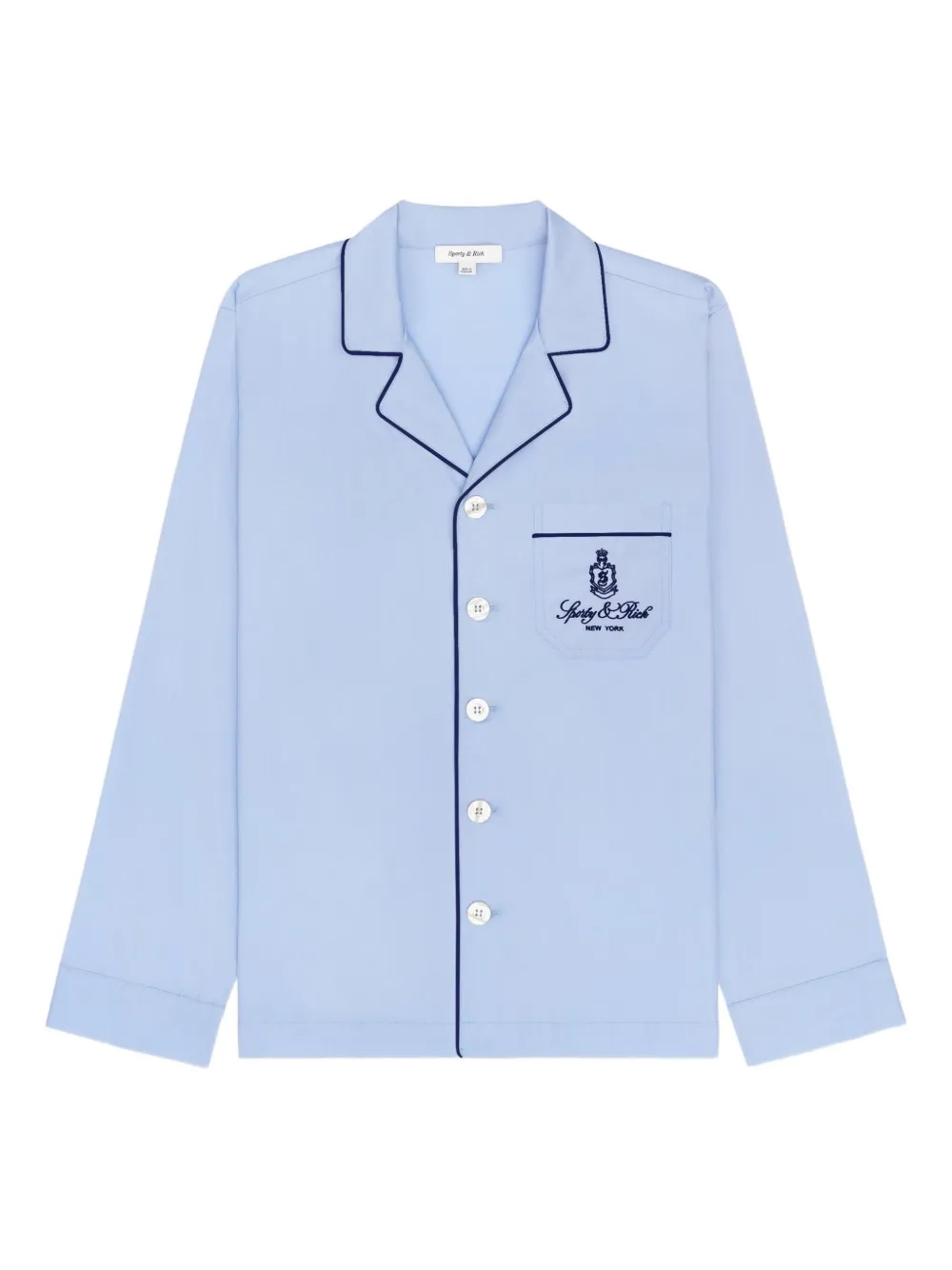 Рубашка с длинными рукавами и вышитыми карманами Sporty & Rich, синий
Рубашка с длинными рукавами и вышитыми карманами Sporty & Rich, синий