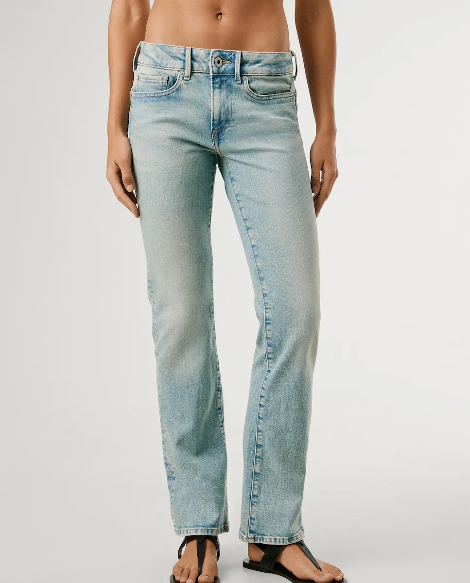 Прямые женские джинсы с низкой талией и эффектом износа Pepe Jeans, светло-голубой
Прямые женские джинсы с низкой талией и эффектом износа Pepe Jeans, светло-голубой