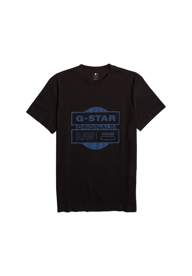 Футболка - оригинальный логотип underground с круглым вырезом из органического хлопка G-Star Raw, черный 
Футболка - оригинальный логотип underground с круглым вырезом из органического хлопка G-Star Raw, черный