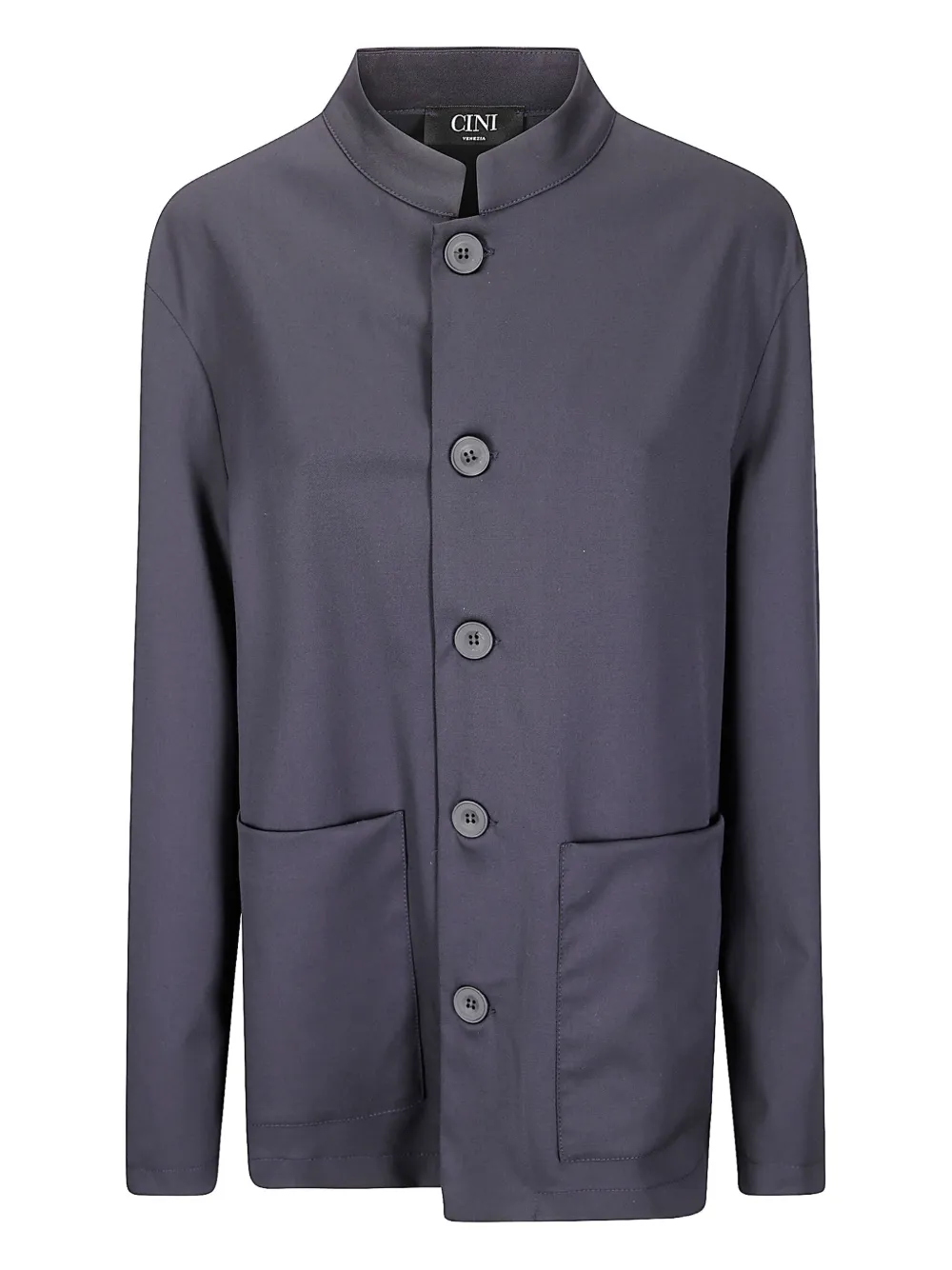 Пиджак с воротником-стойкой и накладными карманами Cini, синий
Пиджак с воротником-стойкой и накладными карманами Cini, синий