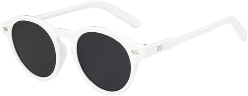 Солнцезащитные очки с защитой UV400 | Маленькие круглые заклепки, цветные линзы | Для женщин и мужчин, для занятий спортом на открытом воздухе и вождения DSVIGF, White Gray
Солнцезащитные очки с защитой UV400 | Маленькие круглые заклепки, цветные линзы | Для женщин и мужчин, для занятий спортом на открытом воздухе и вождения DSVIGF, White Gray