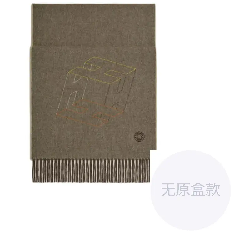 HERMES Серый кашемировый шарф для мужчин, Gray
HERMES Серый кашемировый шарф для мужчин, Gray