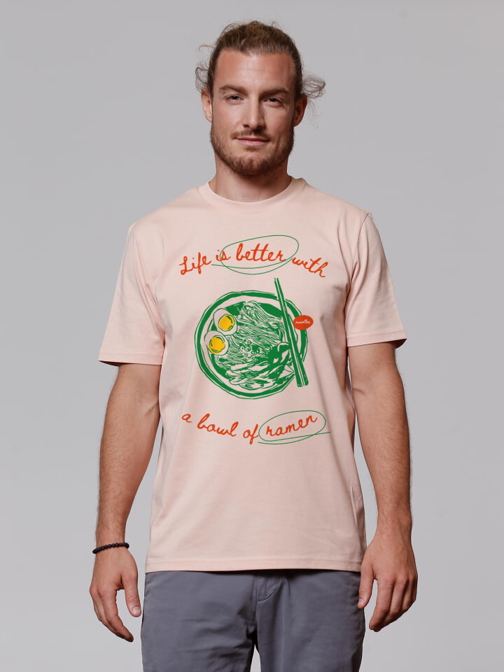 Футболка wat Apparel T-Shirt Life is better with ramen, цвет Fraiche Peche
Футболка wat Apparel T-Shirt Life is better with ramen, цвет Fraiche Peche