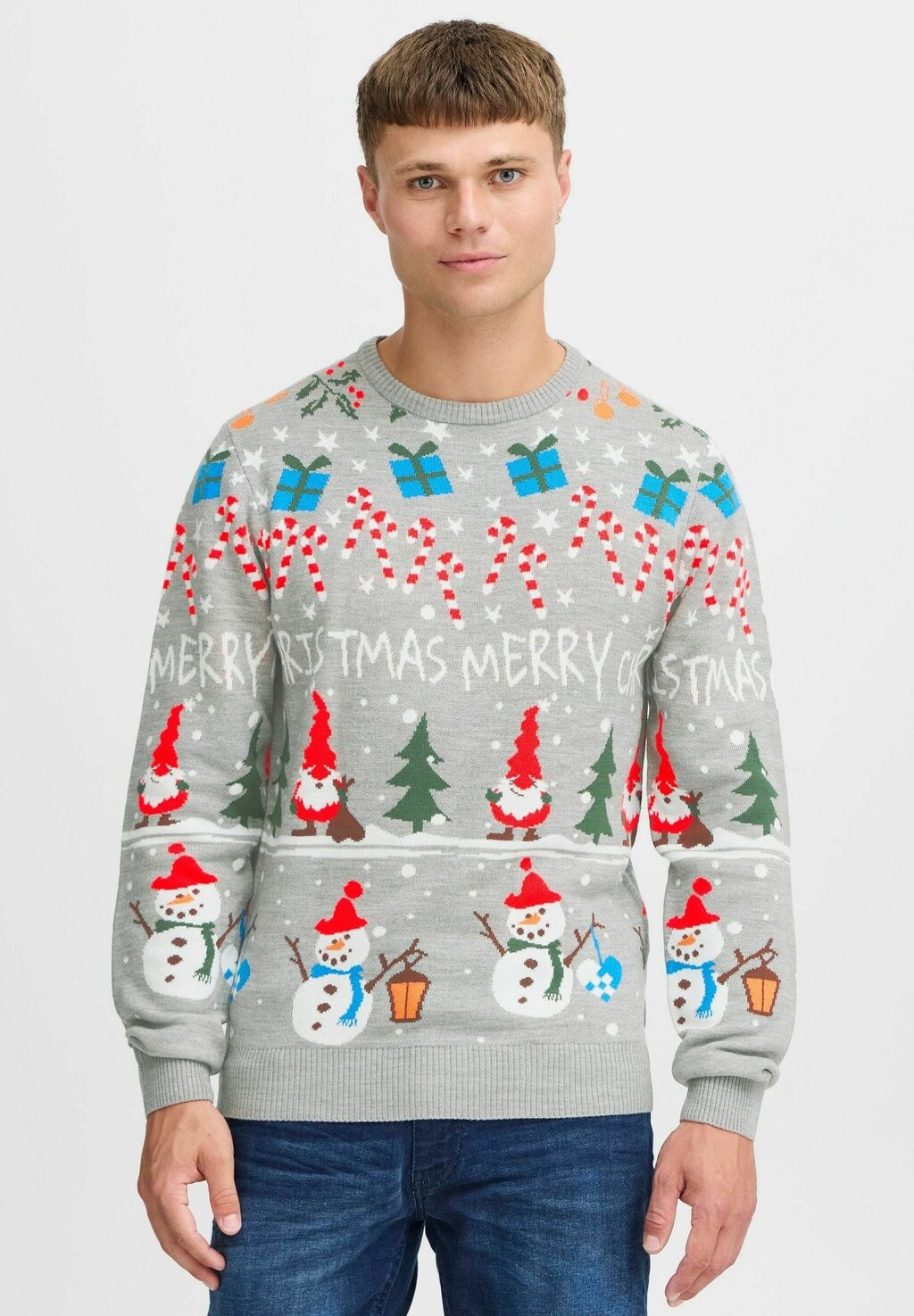 Джемпер BHCHRISTIAN XMAS Blend, светло-серый 
Джемпер BHCHRISTIAN XMAS Blend, светло-серый