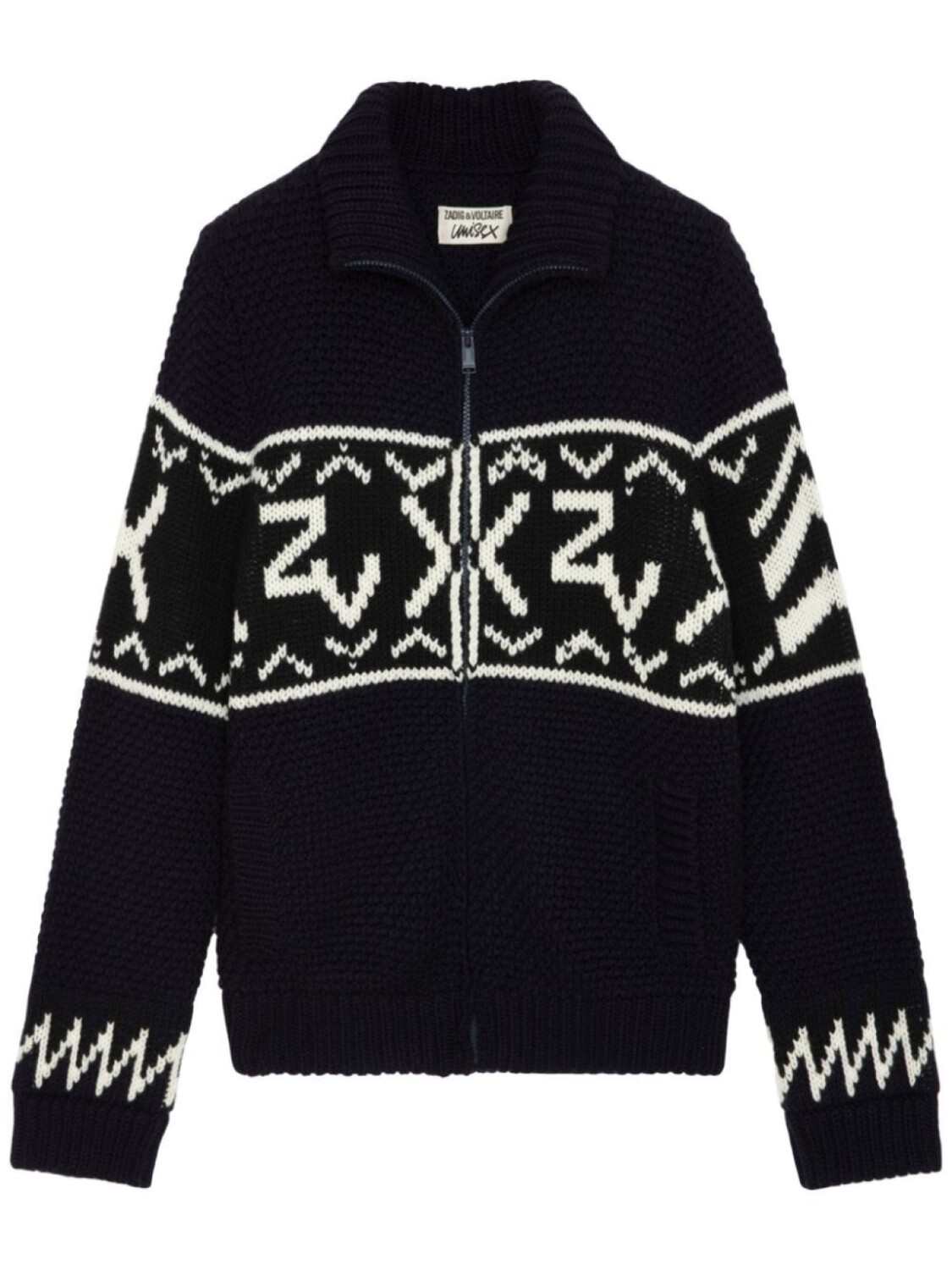 Zadig&Voltaire кардиган Christophe с логотипом, связанный интарсией, черный
Zadig&Voltaire кардиган Christophe с логотипом, связанный интарсией, черный