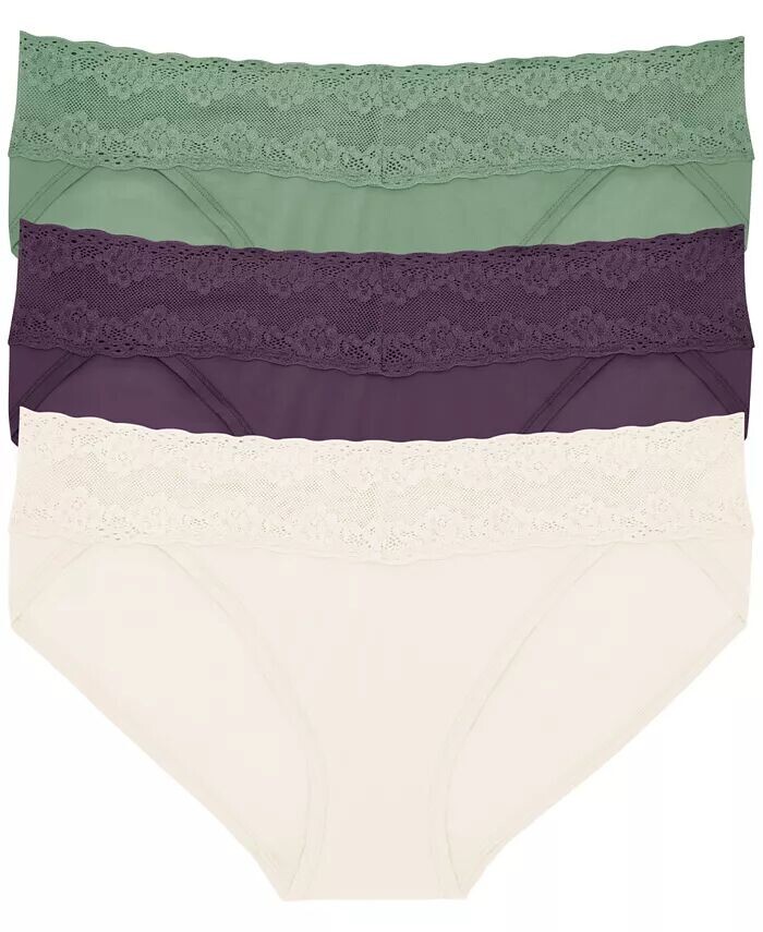 Нижнее белье бикини Bliss Perfection с кружевной талией, комплект из 3 штук 756092MP Natori, белый
Нижнее белье бикини Bliss Perfection с кружевной талией, комплект из 3 штук 756092MP Natori, белый