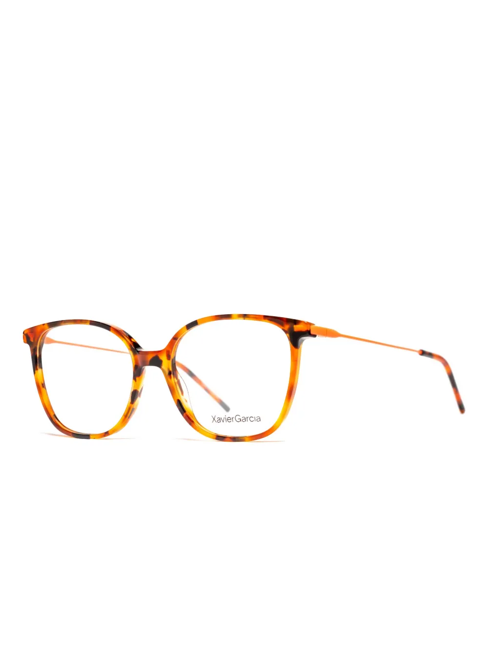 Очки в круглой оправе черепаховой расцветки Xavier Garcia Design, оранжевый 
Очки в круглой оправе черепаховой расцветки Xavier Garcia Design, оранжевый
