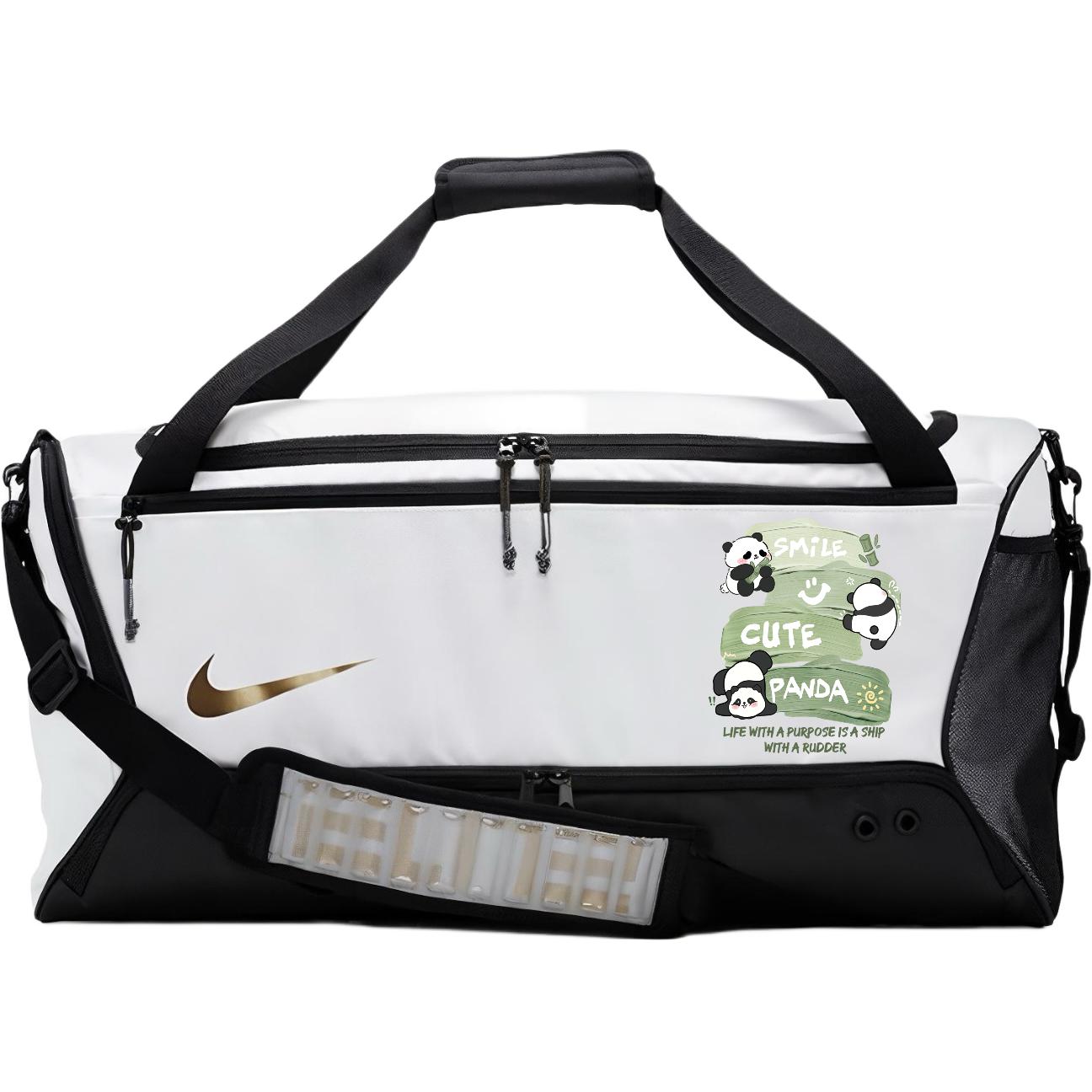 Nike Тканевая дорожная сумка унисекс переливающаяся черно-белая, Panda
Nike Тканевая дорожная сумка унисекс переливающаяся черно-белая, Panda