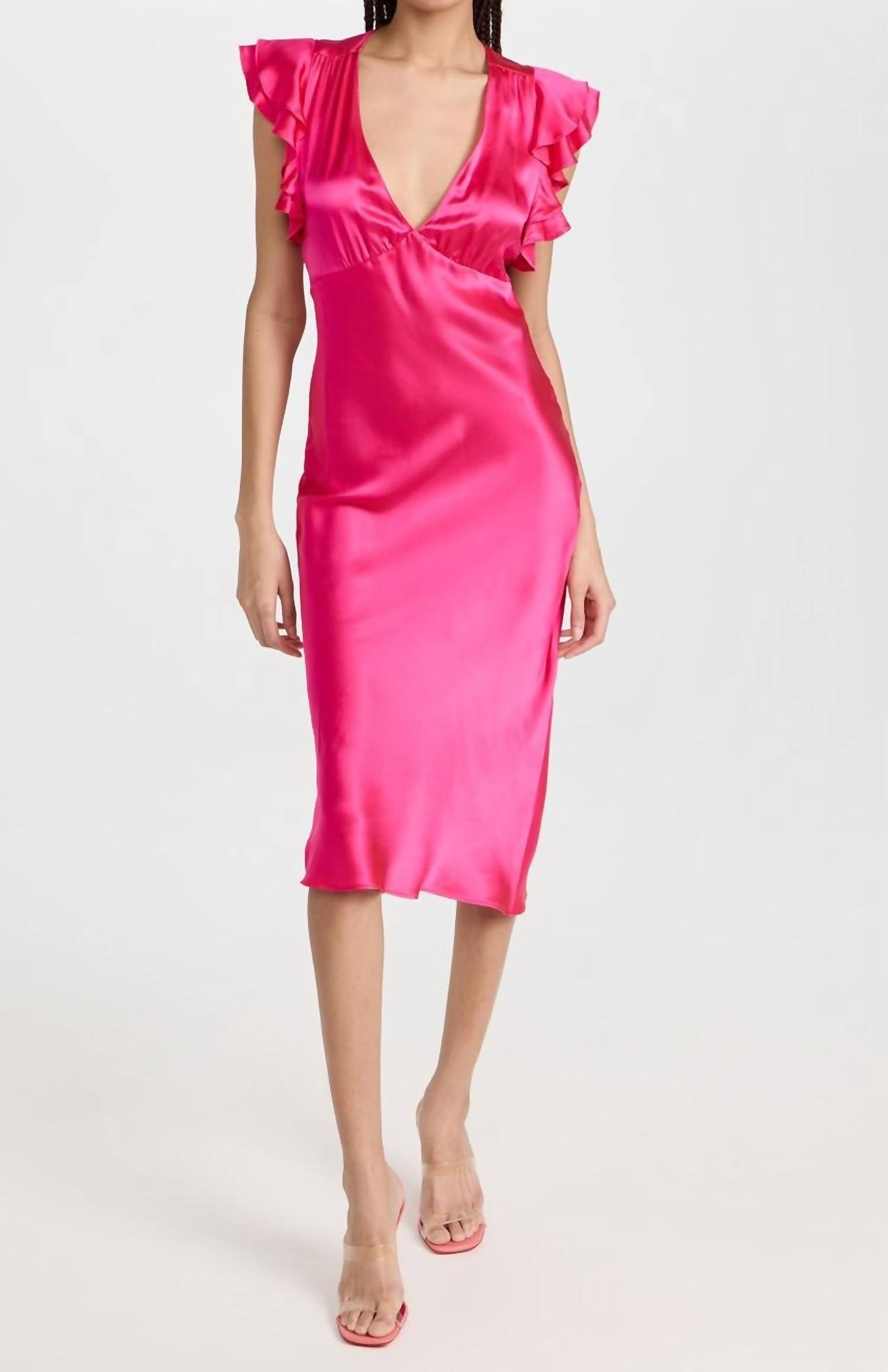 Платье миди Cecelia в цвете Cerise Amanda Uprichard
Платье миди Cecelia в цвете Cerise Amanda Uprichard