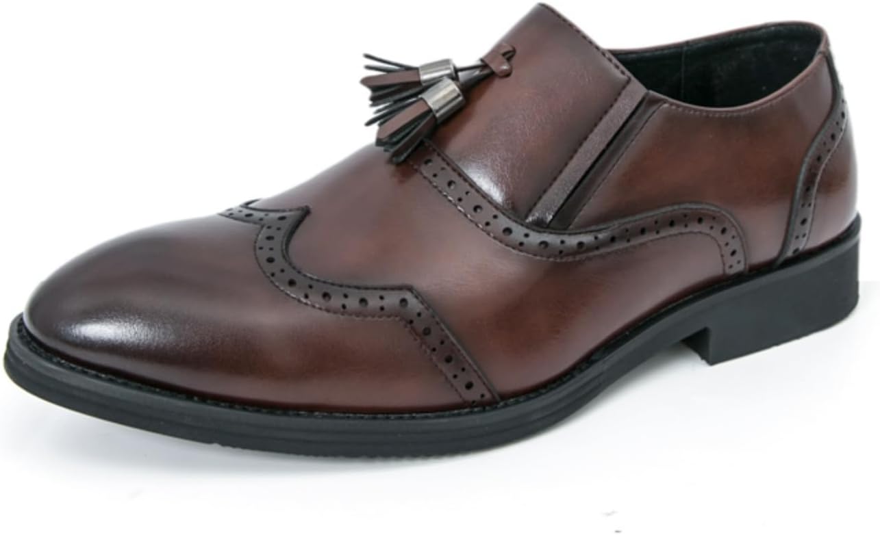 Мужские ретро кожаные туфли-лоферы с перфорацией Qwuieoin, коричневый
Мужские ретро кожаные туфли-лоферы с перфорацией Qwuieoin, коричневый