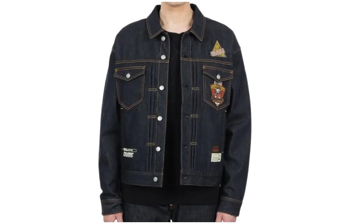 Джинсовая куртка мужская синяя Evisu, синий 
Джинсовая куртка мужская синяя Evisu, синий
