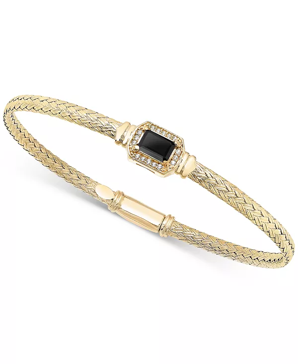 Браслет из плетеного серебра 14 карат с гранатом и белым топазом (1/5 карата) (также с цитрином, швейцарским голубым топазом, морганитом, аметистом, перидотом и ониксом) Macy'S, onyx
Браслет из плетеного серебра 14 карат с гранатом и белым топазом (1/5 карата) (также с цитрином, швейцарским голубым топазом, морганитом, аметистом, перидотом и ониксом) Macy'S, onyx