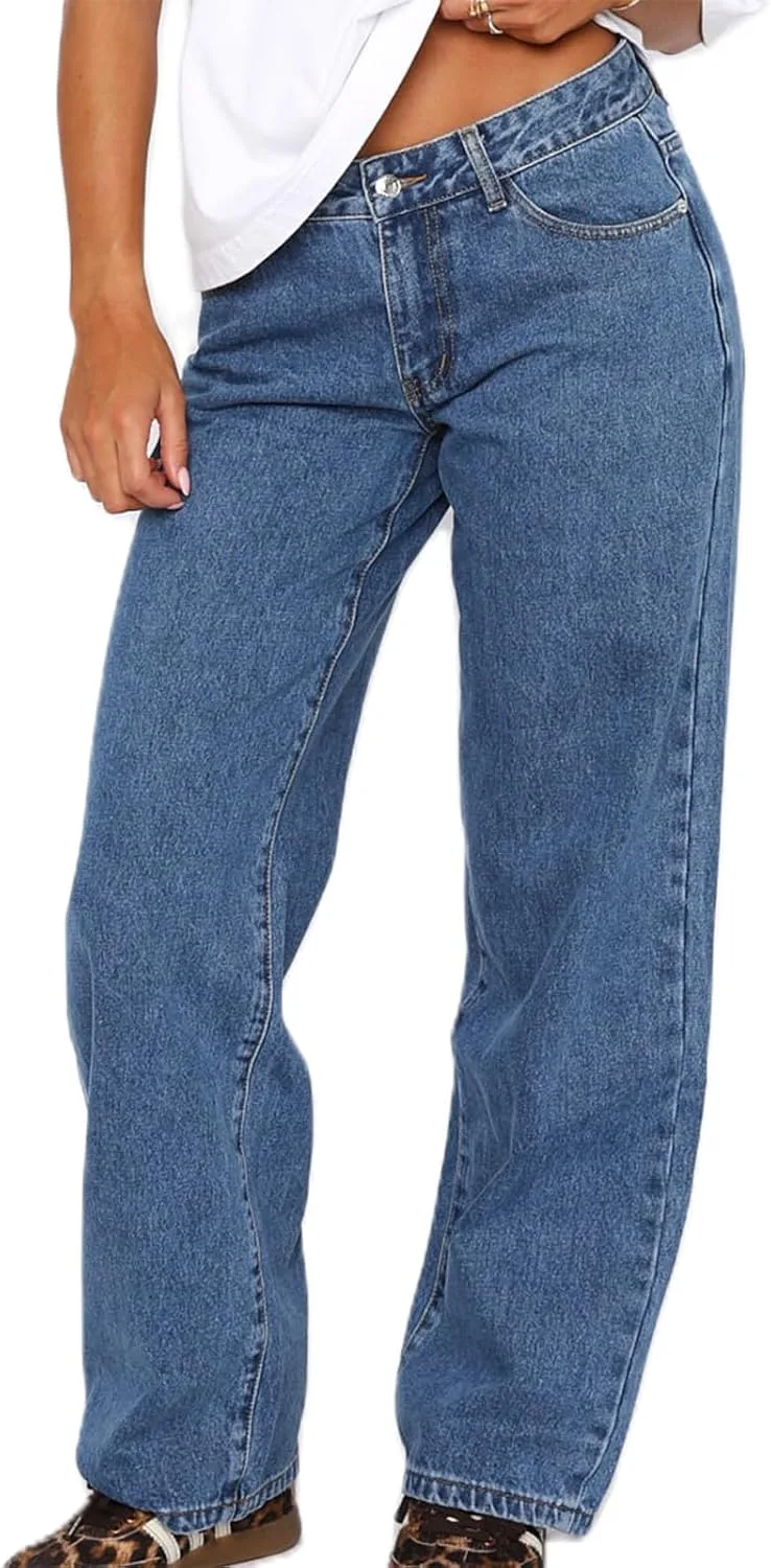 Джинсы low rise baggy для женщин, loose fit, boyfriend, straight, wide leg, stretch denim Doloame
Джинсы low rise baggy для женщин, loose fit, boyfriend, straight, wide leg, stretch denim Doloame