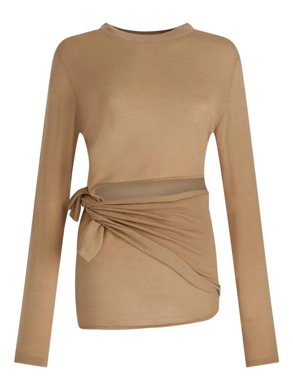 Топ из смеси хлопка и кашемира с завязками Loulou, бежевый
Топ из смеси хлопка и кашемира с завязками Loulou, бежевый