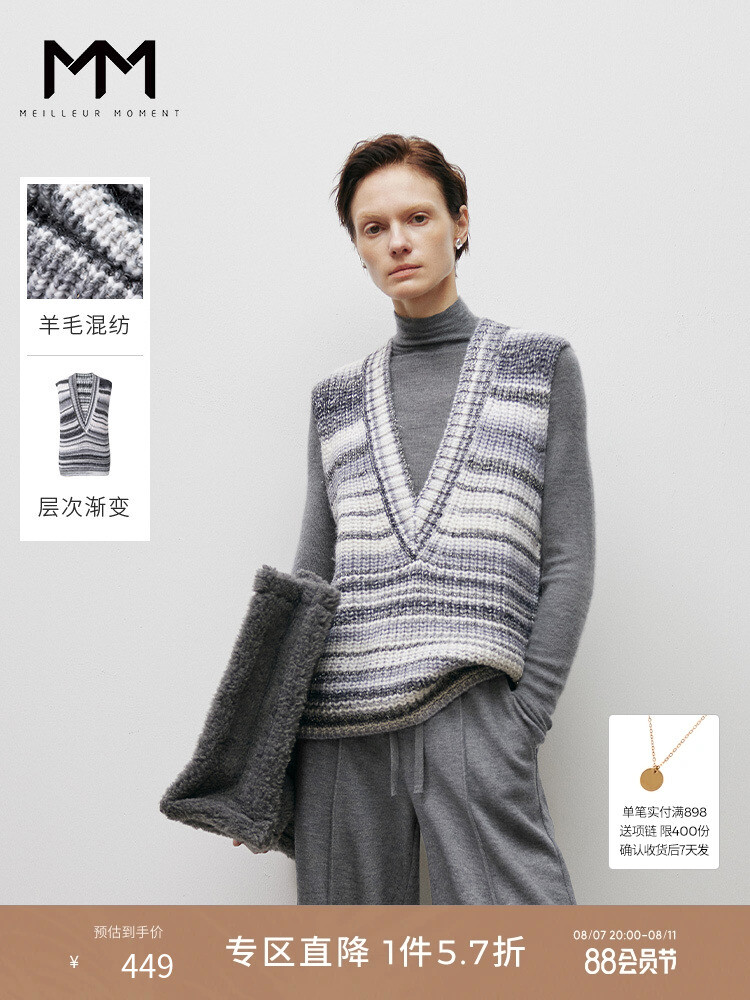 Шерстяной жилет Mai Meng с v-образным вырезом, черный
Шерстяной жилет Mai Meng с v-образным вырезом, черный