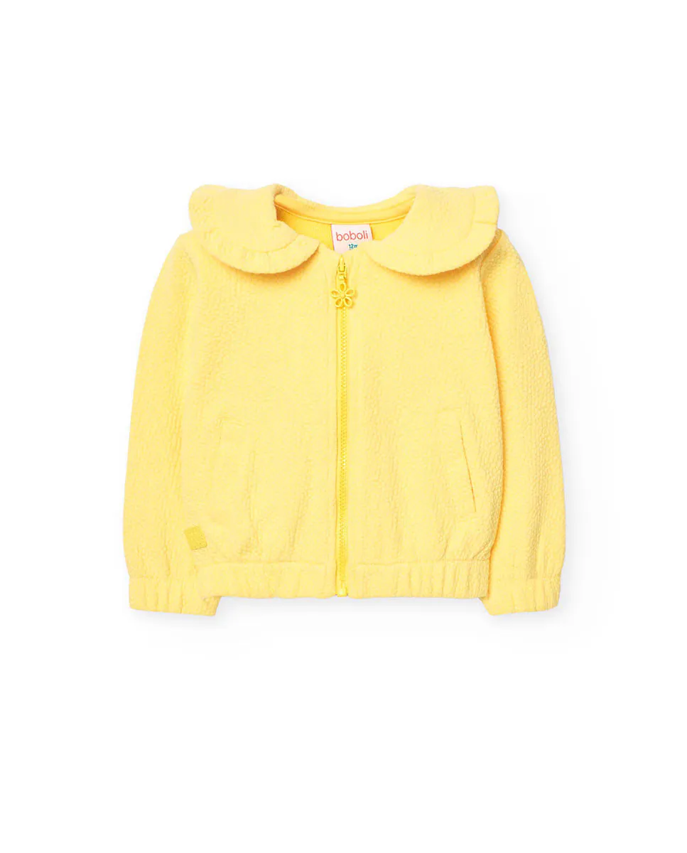 Жакет для девочек с воротником рубашки и застежкой-молнией Boboli, жёлтый
Жакет для девочек с воротником рубашки и застежкой-молнией Boboli, жёлтый