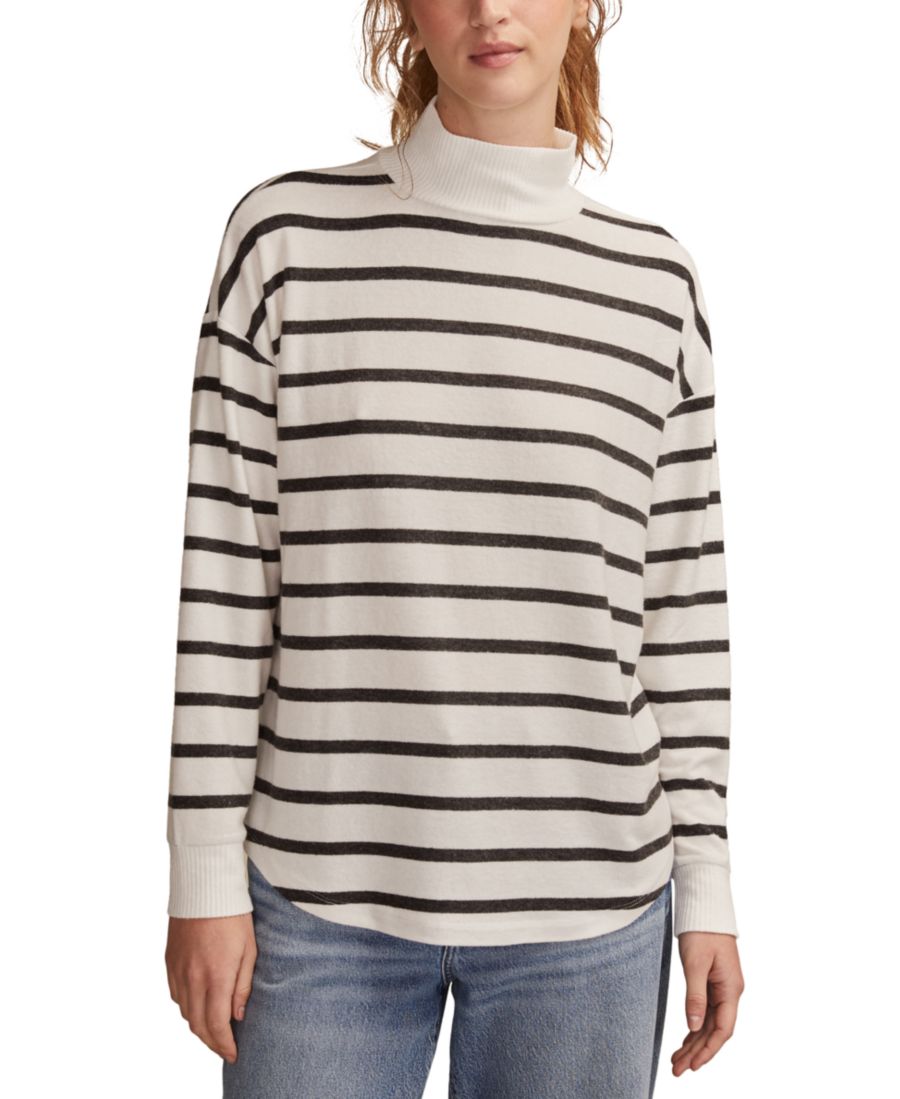 Женская блузка с высоким воротником Облако Lucky Brand, Black And Cream Stripe
Женская блузка с высоким воротником Облако Lucky Brand, Black And Cream Stripe