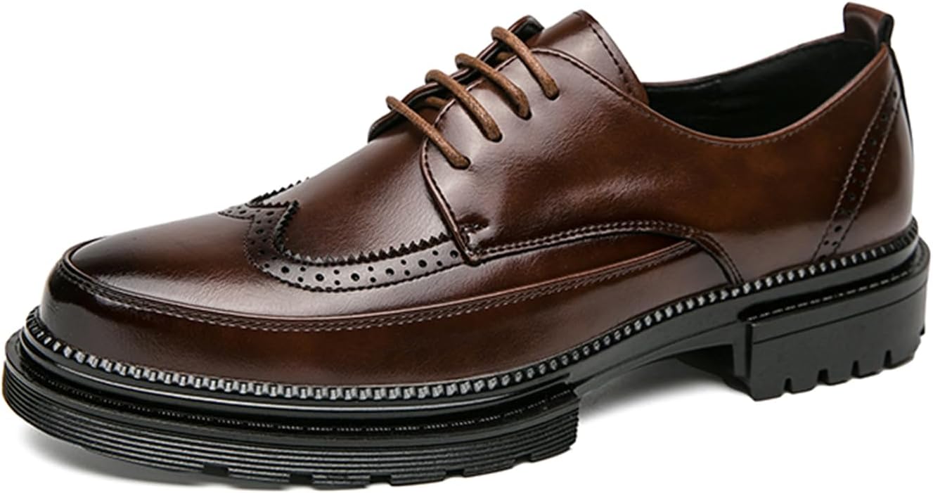 Мужские броги с массивным каблуком на платформе, классические оксфорды на шнуровке для работы, офиса и свадьбы Abborora, коричневый
Мужские броги с массивным каблуком на платформе, классические оксфорды на шнуровке для работы, офиса и свадьбы Abborora, коричневый
